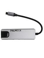 Хаб PALMEXX 5в1 USB-C to HDMI+2*USB3.0+USBC+LAN /HUB-010