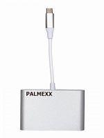 Хаб PALMEXX USB-C to VGA+USB3.0+USBC /HUB-057