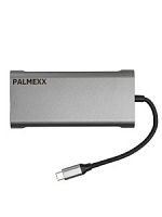 Хаб PALMEXX 11в1 USB-C to HDMI+VGA+4*USB3.0+USBC+CR+AUX+LAN /HUB-008