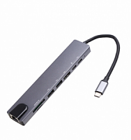 Хаб PALMEXX USB-C to HDMI+USB2.0+USB3.0+USBC+CR+LAN+PD /HUB-079