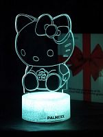 Светодиодный ночник PALMEXX 3D светильник LED RGB 7 цветов (хелло китти) LAMP-075