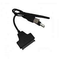 Адаптер PALMEXX ADP009 USB2.0(m)-SATA(m), разъём для доп.питания, 0.3м, чёрный
