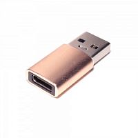 Переходник PALMEXX USB-C(f) - USB3.0(m) / золотой