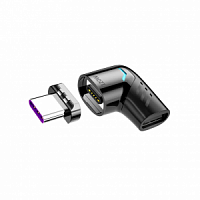 Магнитный адаптер PALMEXX USB-C, 120W, угловой (чёрный)