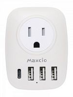 Зарядное устройство European Travel Plug Adapter US+CN+3*USB+TypeC