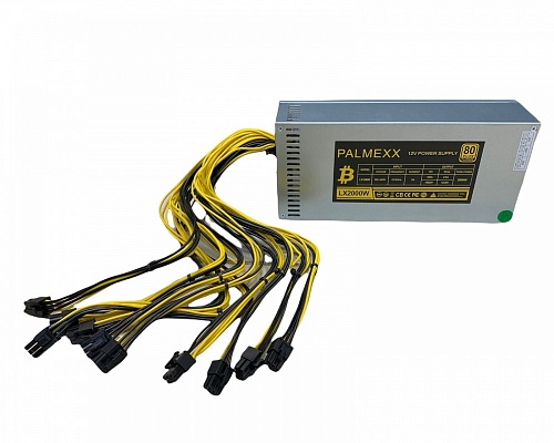 Блок питания PALMEXX 2000W 90PLUS для асика 10x6PIN Блок питания PALMEXX 2000W 90PLUS для асика 10x6PIN