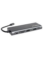 Хаб PALMEXX 12в1 USB-C to 2*HDMI+VGA+2*USB3.0+2*USB2.0+USBC+CR+AUX+LAN /HUB-001